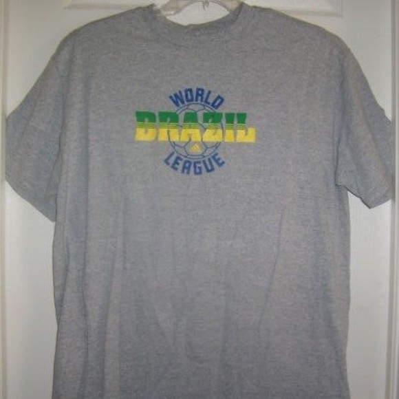 Vintage Rare Adidas Brazil tagless tee shirt Top